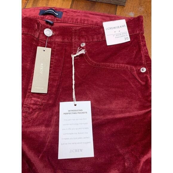 J CREW JEANS high rise velvet - Picture 1 of 4